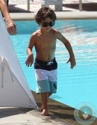 Max Anthony at the pool in Miami