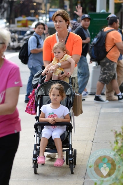 Mirka Federer with twins Myla Rose, Charlene Riva