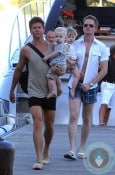 Neil Patrick Harris and David Burtka with gideon in St