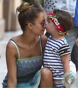 Nicole Richie and Sparrow Madden at a birthday party LA