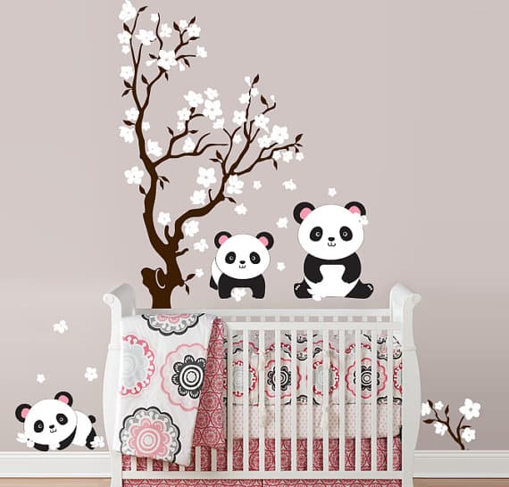 Panda children's wall decalls