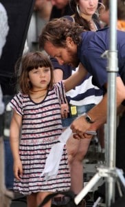 Peter Sarsgaard with his daughter Ramona in NYC