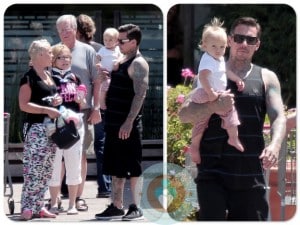 Pink, Carey Hart and baby Willow out in LA
