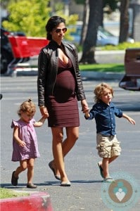 Pregnant Camila Alves, Levi McConaughey, Vida McConaughey with a pupply in LA