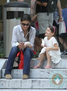 Suri Cruise and Katie Holmes at the MoMA in NYC