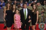 Sylvester Stallone and Jennifer Flavin with daughters Sophia, Sistine, and Scarlet
