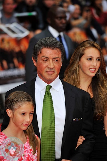 Sylvester Stallone with daughters  Sistine, and Scarlet