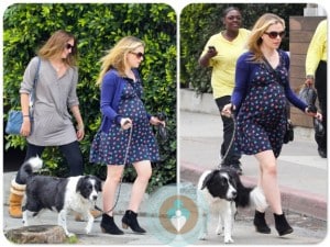 pregnant actress Anna Paquin out for a walk in Venice Beach