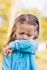 little girl coughing