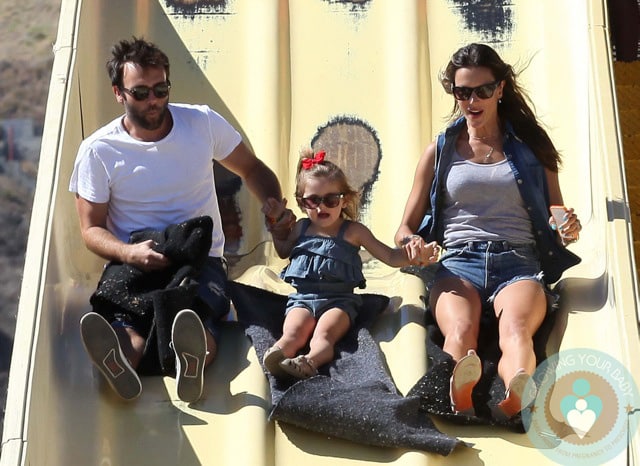 Alessandra Ambrosio with partner Jamie Mazur and daughter Anja out at Malibu cookout