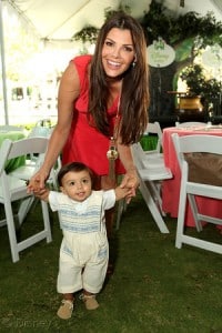 Ali Landry and son Marcelo Monteverde at the Disney Baby Store Opening