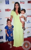 Ali Landry with her children Estela and Marcelo at the BRITAX Red Carpet event