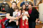 Bill Horn with daughter Simone Masterson-Horn, Ali Landry and son Marcelo Monteverde and Scout Masterson