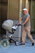 Bruce Willis walks in NYC with daughter Mabel ~ Stokke Xplory