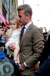 David Beckham and daughter Harper Balthazar Restaurant in Soho, NYC
