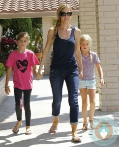 Denise Richards with daughters Lola and Sam Sheen