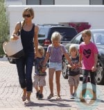 Denise Richards with daughters Lola and Sam Sheen, Bob and Sam Sheen
