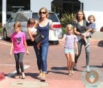 Denise-Richards-with-daughters-Sam,-Lola-and-Eloise,-Brooke-Mueller-and-Max-Sheen