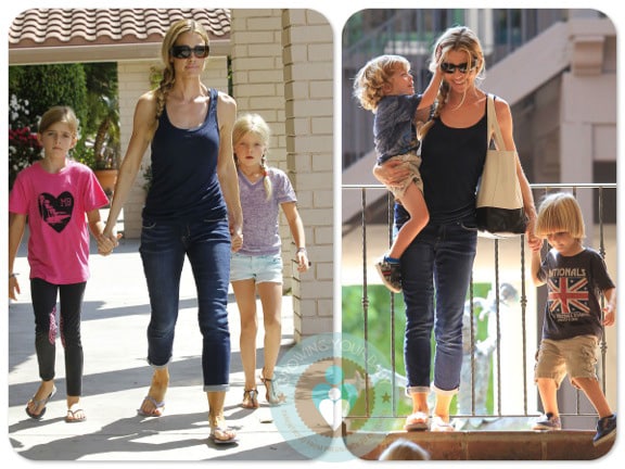 Denise Richards with daughters Sam and Lola, Max and Bob Sheen