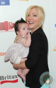 Jennifer Aspen with her daughter Charlotte at the Britax RED Carpet Event