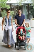 Jessica Alba & Cash Warren out with their girls Honor and Haven