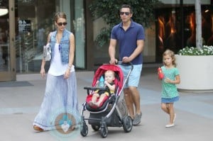 Jessica Alba and Cash Warren out with their girls Honor and Haven