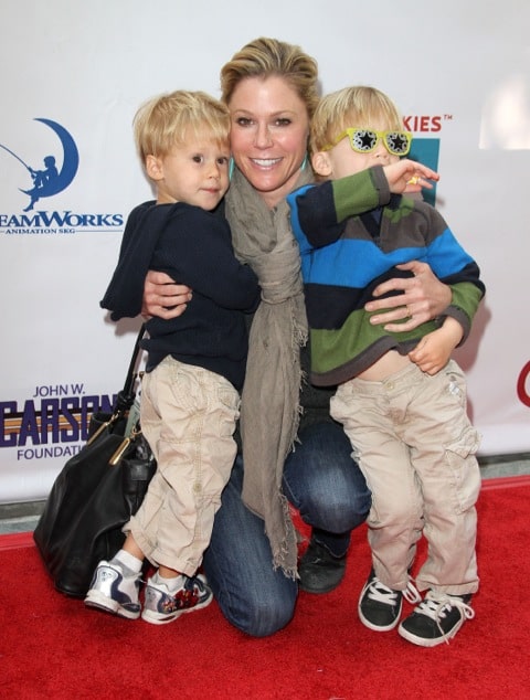 Julie Bowen with sons Gus and John