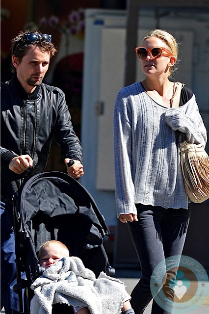 Kate Hudson, Matt Bellamy and Bingham Bellamy NYC