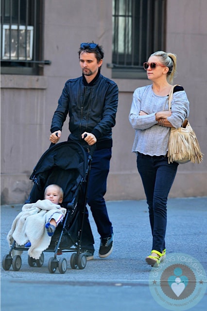 Kate Hudson, Matt Bellamy and Bingham Bellamy out in NYC