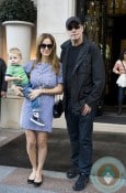 Kelly Preston and John Travolta in Paris with their son Benjamin