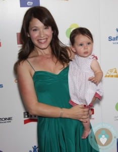 Marla Sokoloff with daughter Elliotte Anne at Britax RED Carpet Event