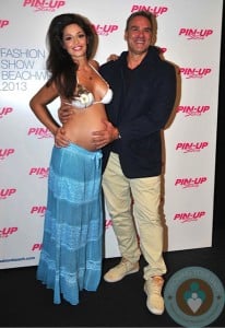 Pregnant Raffaella Fico Milan Fashion Week
