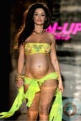 Pregnant Raffaella Fico walks the runway Milan Fashion Week