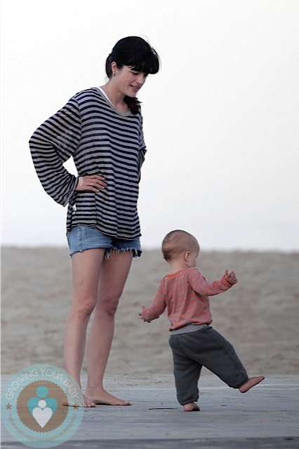 Selma Blair with her son Arthur at the beach in California