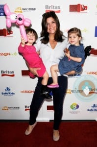 Tiffani Thiessen with daughter Harper Smith and Simone Masterson-Horn at the BRITAX Red carpet Event