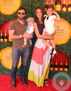 Alessandra Ambrosio with Jamie Mazur, Anja Mazur and Noah Mazur at the Veuve Clicquot Polo Classic
