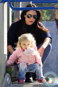 Bethenny Frankel and daughter Bryn Hoppy at the Park