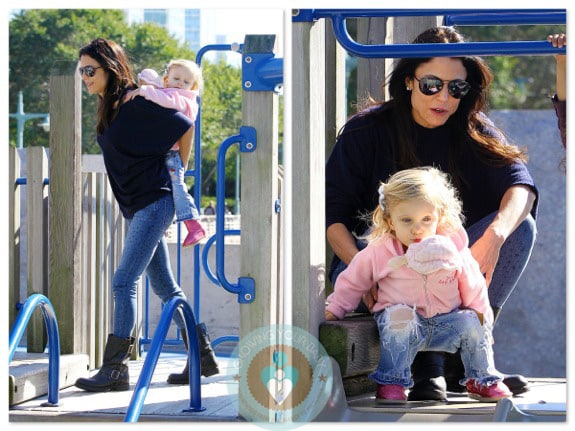 Bethenny Frankel with daughter Bryn Hoppy Park