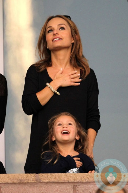 Chef Giada de Laurentiis watches David Beckham play for the LA Galaxy against the Seattle Sounders in Los Angeles