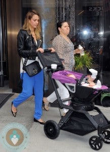 Jessica Alba with daughter Haven Warren out in NYC