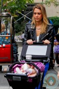 Jessica Alba with daughter Haven out in NYC