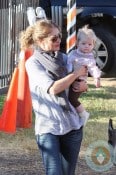 Rebecca Gayheart takes her daughters, Billie and Georgia, to Mr