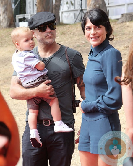 Selma Blair with son Arthur at the Veuve Clicquot Polo Classic