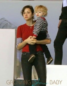 Marion Cotillard Takes Her Son Marcel Canet To Paris Masters
