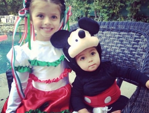 Ali Landry's children Estella and Marcello Halloween 2012