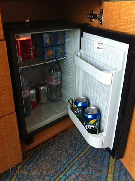 Allure of the Seas - Oceanview balcony mini fridge