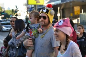 Alyssa Milano and family at Nokia Theatre for 'Yo Gabba Gabba'