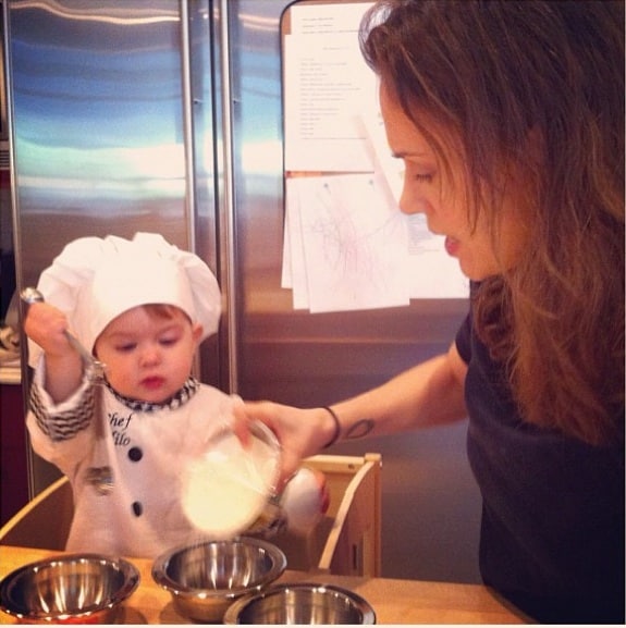 Alyssa Milano with son Milo - Thanksgiving 2012