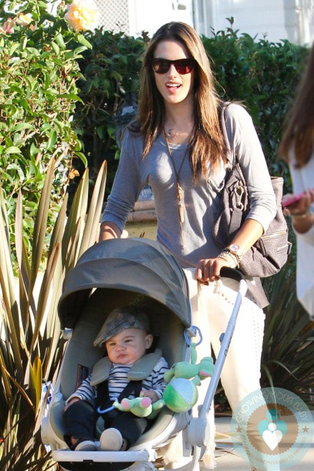 Stunning supermodel Alessandra Ambrosio seen with baby Noah and daughter Anja while enjoying a day with friends while near her home in Santa Monica