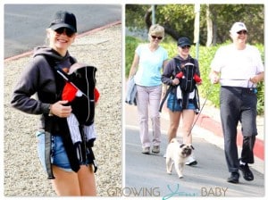 Anna Faris out for a stroll in the Hollywood Hills with baby Jack